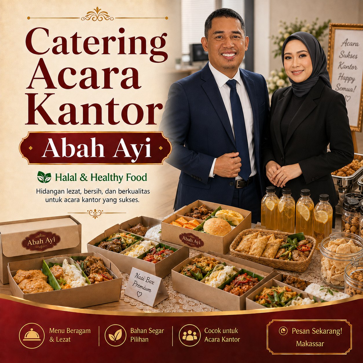 Catering acara kantor Abah Ayi di Makassar
