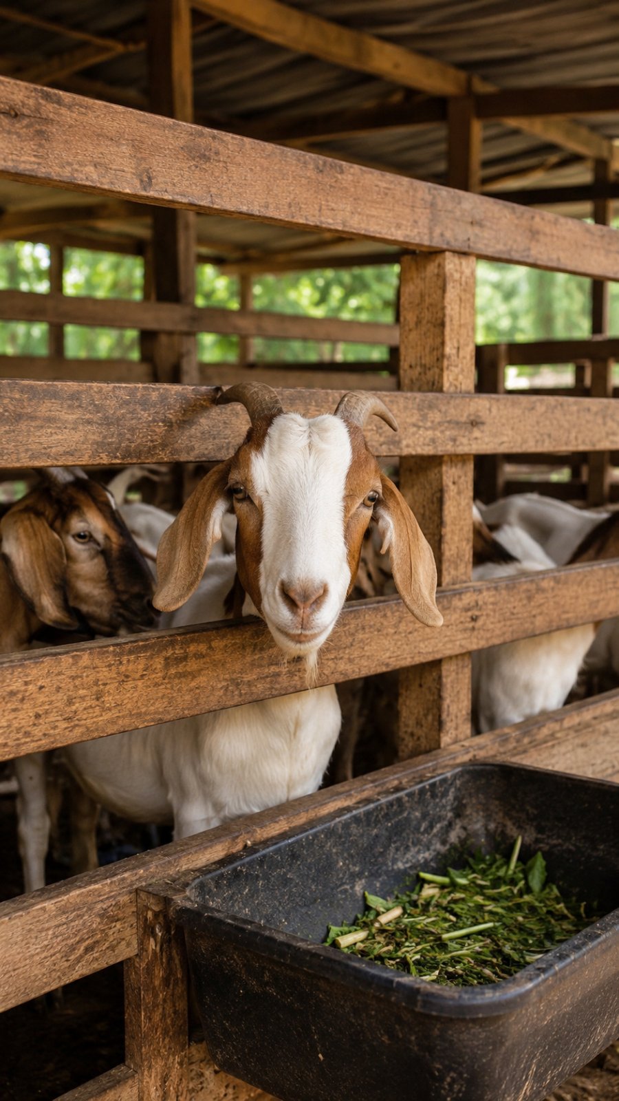 Kambing sehat di peternakan mitra Abah Ayi